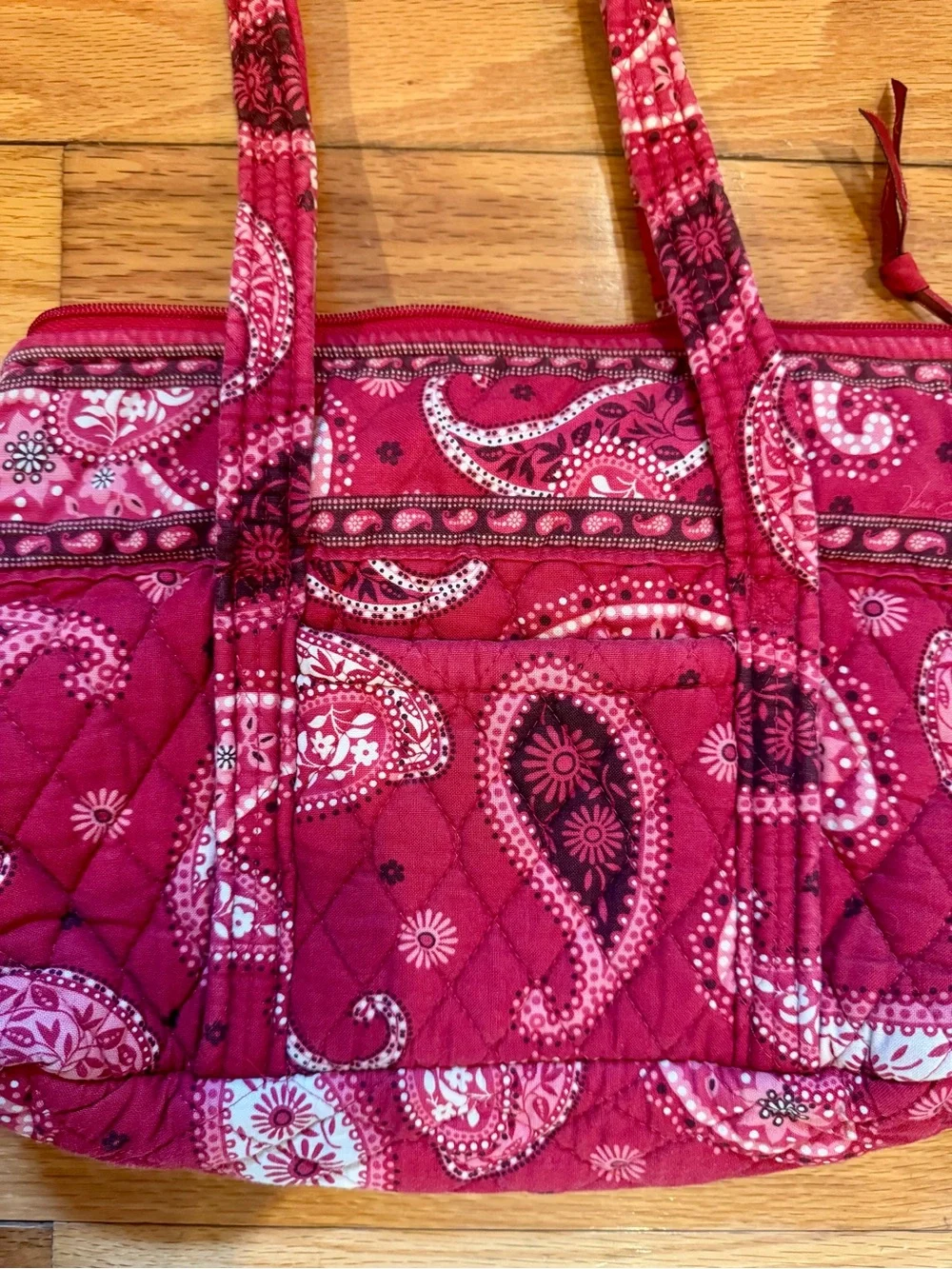 Vintage Vera Bradley “Little Betsy” Shoulder Bag “Mesa Red”